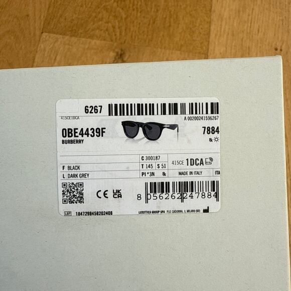 Burberry Sunglasses OBE4439F Black Dark Gray